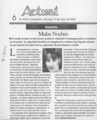 Malas noches  [artículo] Alfredo Barría M.