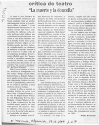 "La muerte y la doncella"  [artículo] Marina de Navasal