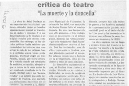 "La muerte y la doncella"  [artículo] Marina de Navasal