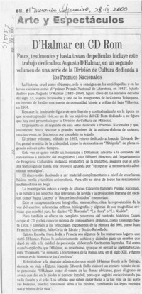 D'Halmar en CD Rom  [artículo]