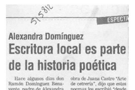 Escritora local es parte de la historia poética  [artículo]