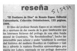 "El destierro de Dios"  [artículo] Rodrigo Figueroa Weitzman