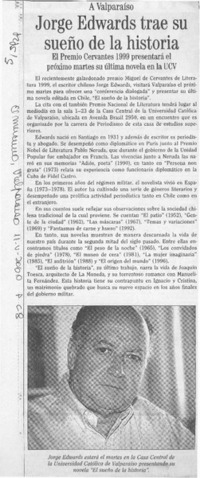 Jorge Edwards trae su sueño de la historia  [artículo]