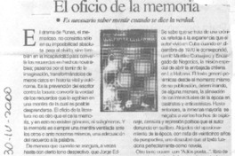 El oficio de la memoria