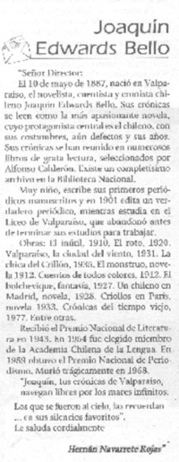 Joaquín Edwards Bello