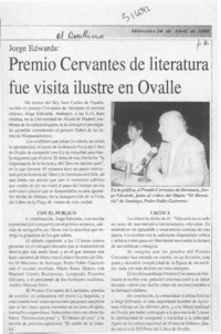 Premio Cervantes de literatura fue visita ilustre en Ovalle  [artículo]