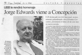 Jorge Edwards viene a Concepción  [artículo]