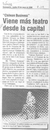 Viene más teatro desde la capital