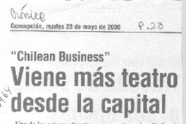 Viene más teatro desde la capital