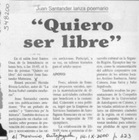 "Quiero ser libre"  [artículo]