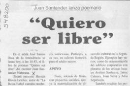 "Quiero ser libre"  [artículo]