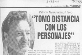 "Tomo distancia con los personajes"  [artículo]