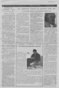 El Camino hacia la quinta vía, el socialismo postmodernoo  [artículo]