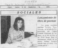 Lanzamiento de libro de poemas  [artículo]