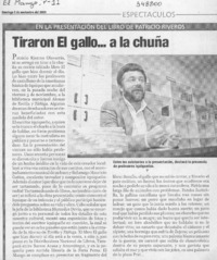 Tiraron El gallo a la chuña  [artículo]