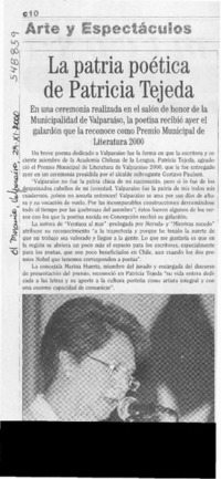 La Patria poética de Patricia Tejeda  [artículo]