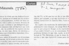 El novelista Matamala  [artículo] Mario Rodríguez