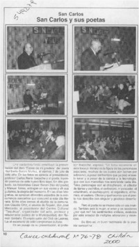 San Carlos y sus poetas  [artículo]