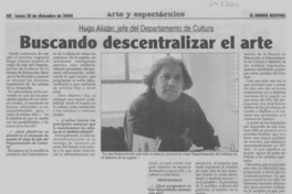 Buscando descentralizar el arte