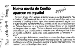 Nueva novela de Coelho aparece en español  [artículo]