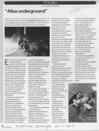"Alice underground"  [artículo] Eduardo Guerrero