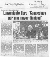 Lanzamiento libro "Campesinos por una mayor dignidad"  [artículo]