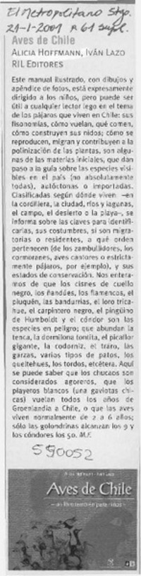 Aves de Chile  [artículo] M. F.