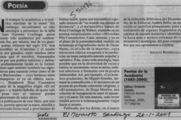 Poetas de la Academia (1885-2000)  [artículo] Ignacio Rodríguez A.