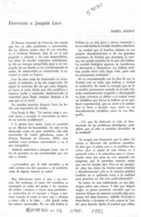 Entrevista a Joaquín Luco  [artículo] Isabel Aninat
