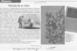 Rescate de un libro  [artículo] Hugo Olea M.