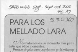 Para los Mellado Lara  [artículo] Fernando Quilodrán