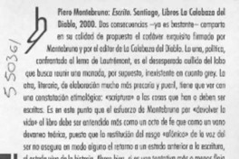 Escrito  [artículo] Leonardo Sanhueza