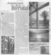 Arquitectura de la diversidad  [artículo] Miguel Laborde