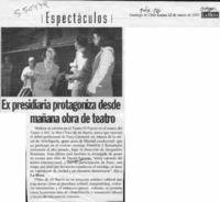 Ex presidiaria protagoniza desde mañana obra de teatro