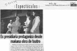 Ex presidiaria protagoniza desde mañana obra de teatro