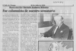 Fue columnista de nuestro semanario