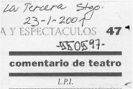 Las Morla, buen doble debut de Elsa Poblete  [artículo] L. P.