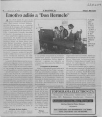 Emotivo adiós a "Don Hermelo"