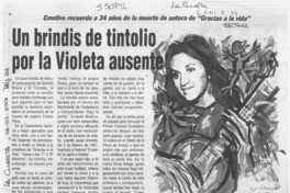 Un Brindis de tintolio por la Violeta ausente  [artículo]