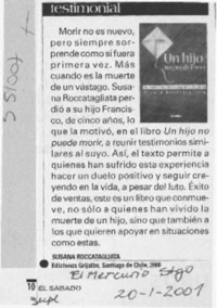 Testimonial  [artículo]