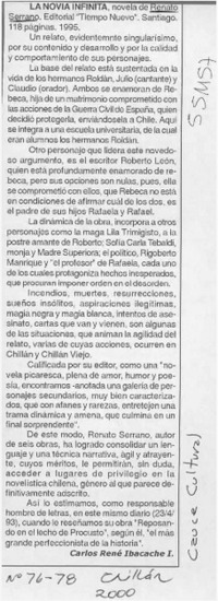 La novia infinita  [artículo] Carlos René Ibacache I.