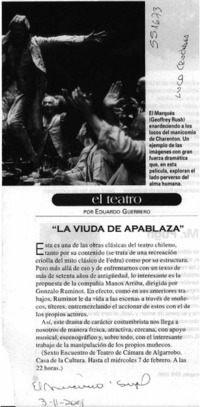 "La viuda de Apablaza"  [artículo] Eduardo Guerrero