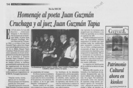 Homenaje al poeta Juan Guzmán Cruchaga y al juez Juan Guzmán Tapia