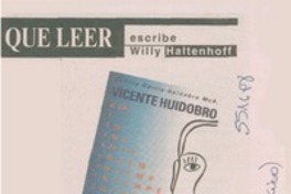 Huidobro, alado, terrestre, etéreo