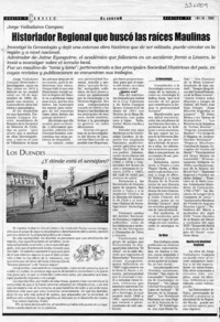 Historiador regional que buscó las raíces maulinas  [artículo]