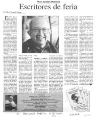 Escritores de feria  [artículo] María Eugenia Vargas