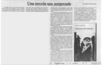 Una novela que sorprende  [artículo] Marino Muñoz Lagos