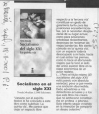 Socialismo en el siglo XXI  [artículo]