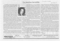 La poetisa invisible  [artículo] Sara Vial
