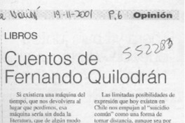Cuentos de Fernando Quilodrán  [artículo] Isbael Amor